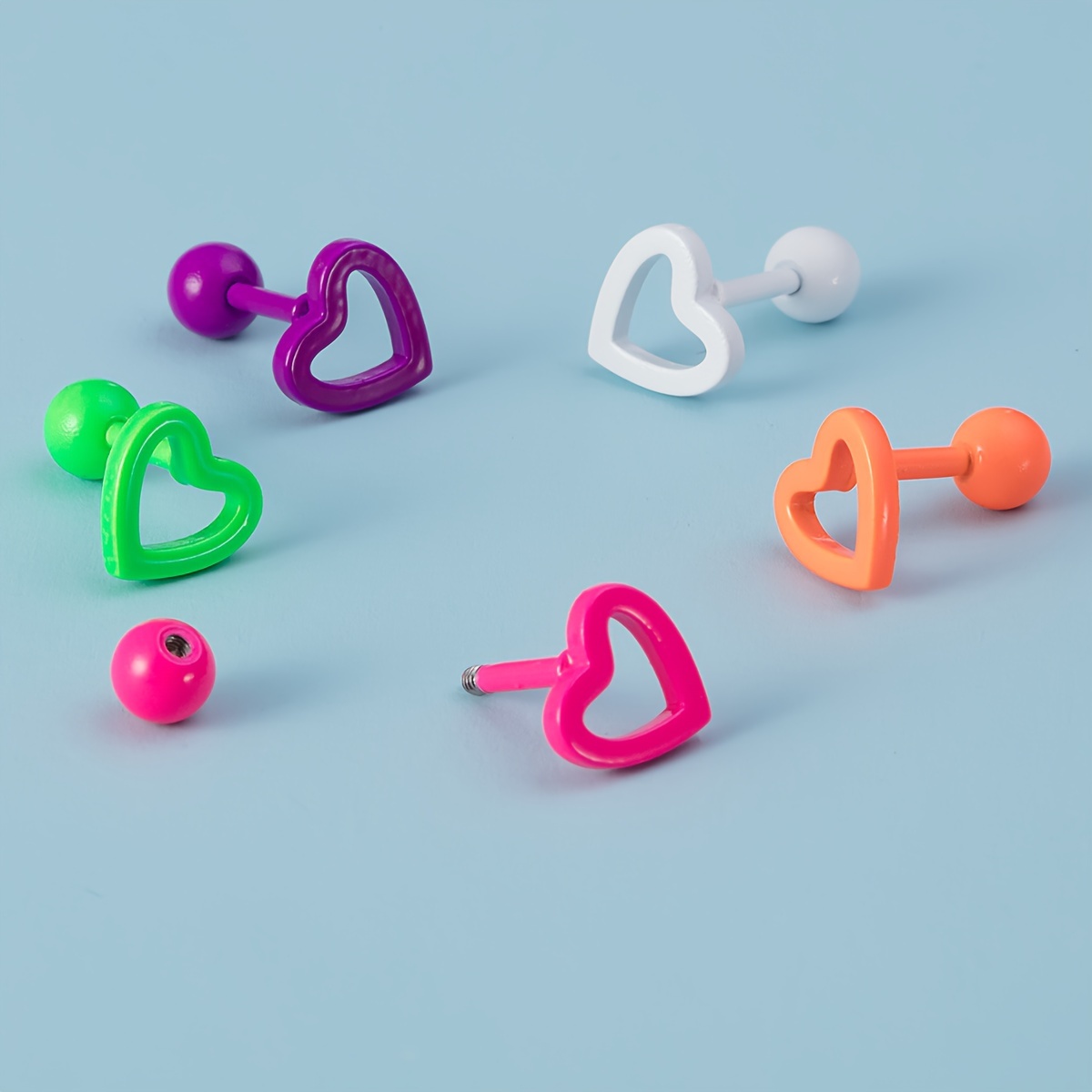 Heart Cute Stud Earrings for Cartilage & Tragus